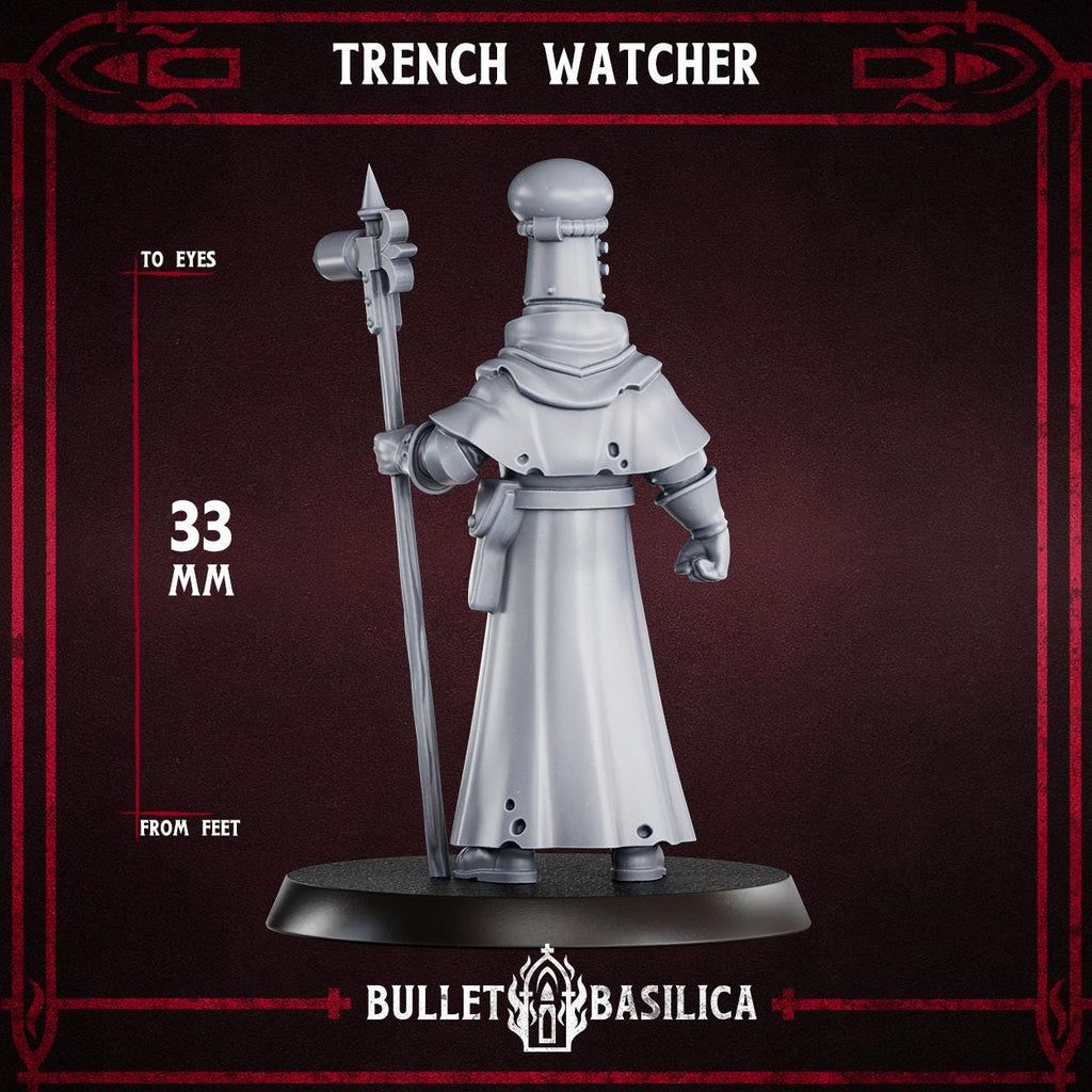 Trench Watcher, Crimson Hussars | Bullet Basilica | 3d Printed Tabletop Trench War Miniature