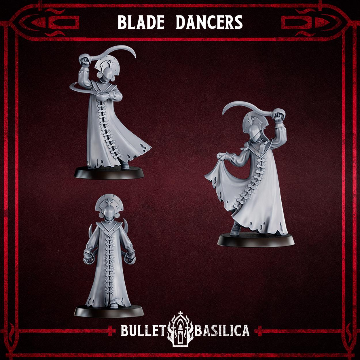 Blade Dancers, Crimson Hussars | Bullet Basilica | 3d Printed Tabletop Trench War Miniature