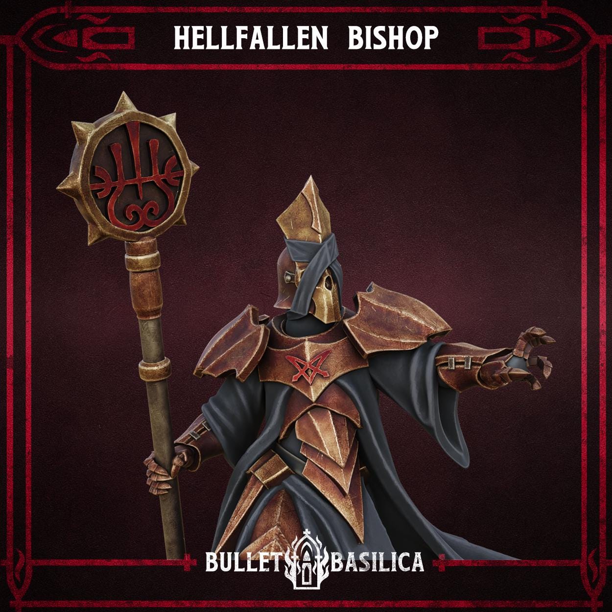 Hellfallen Bishop (HQ) | 3d Printed Tabletop Trench War Miniature
