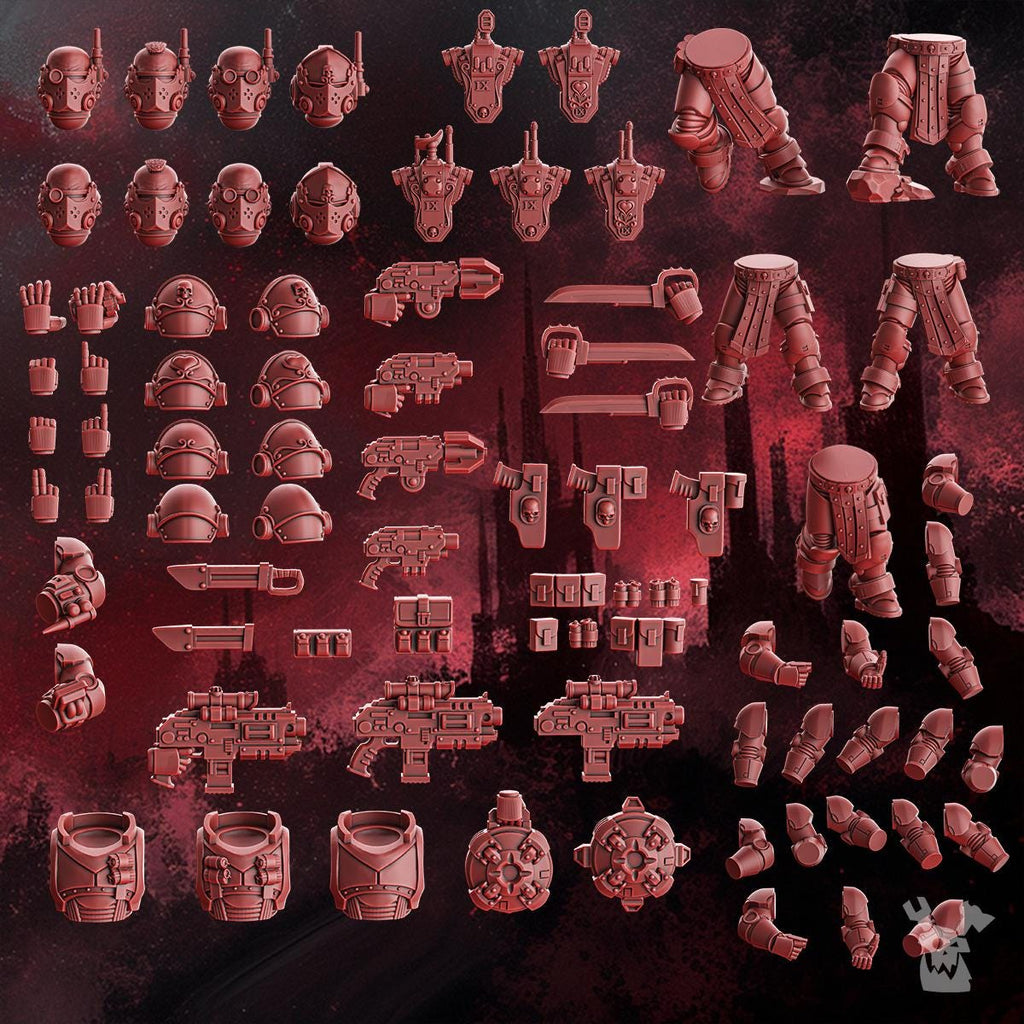 Crimson Wings Recon Squad Build Kit by DakkaDakka | 3d Printed Tabletop Wargames Miniature