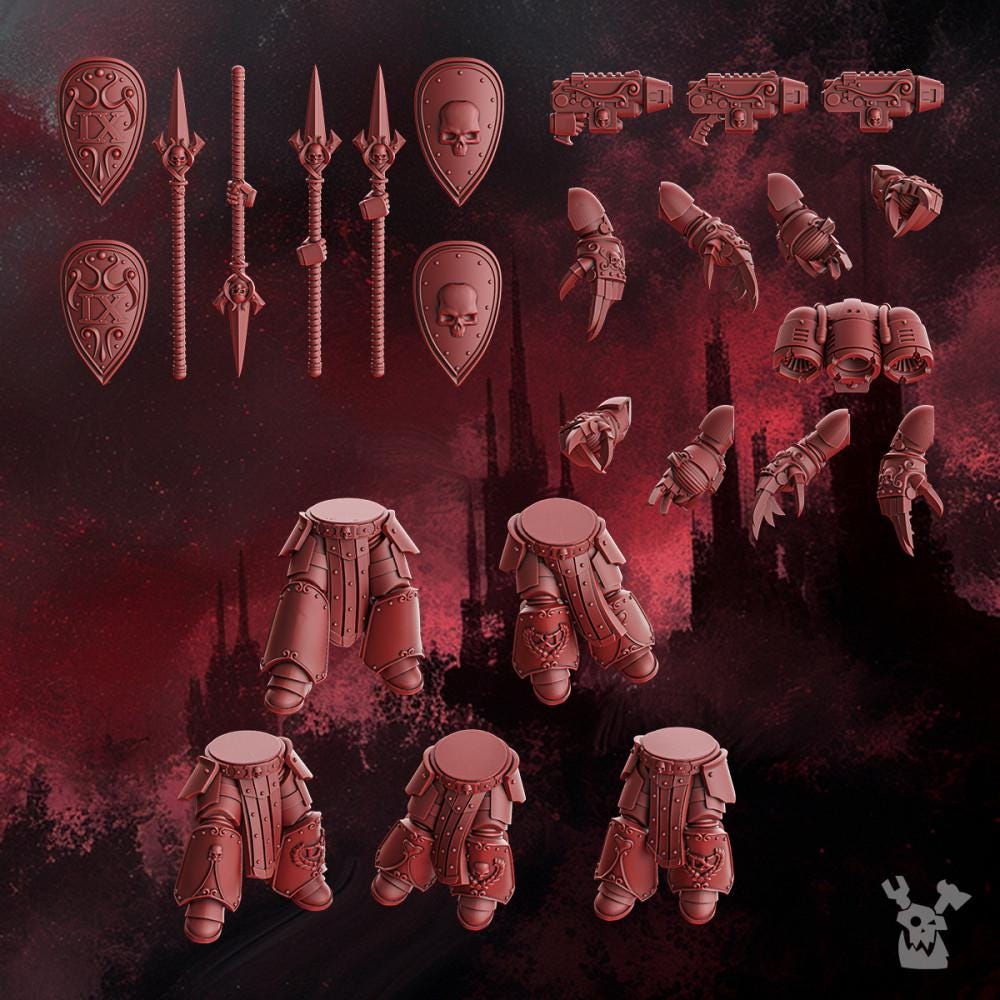 Crimson Wings Honour Squad Build Kit by DakkaDakka | 3d Printed Tabletop Wargames Miniature
