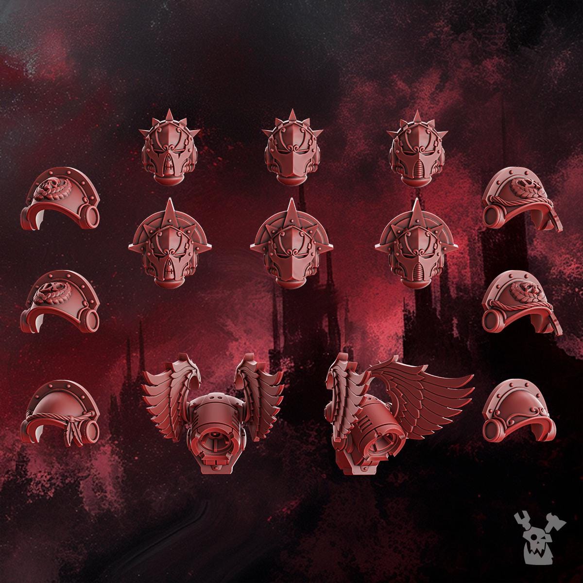 Crimson Wings Honour Squad Build Kit by DakkaDakka | 3d Printed Tabletop Wargames Miniature
