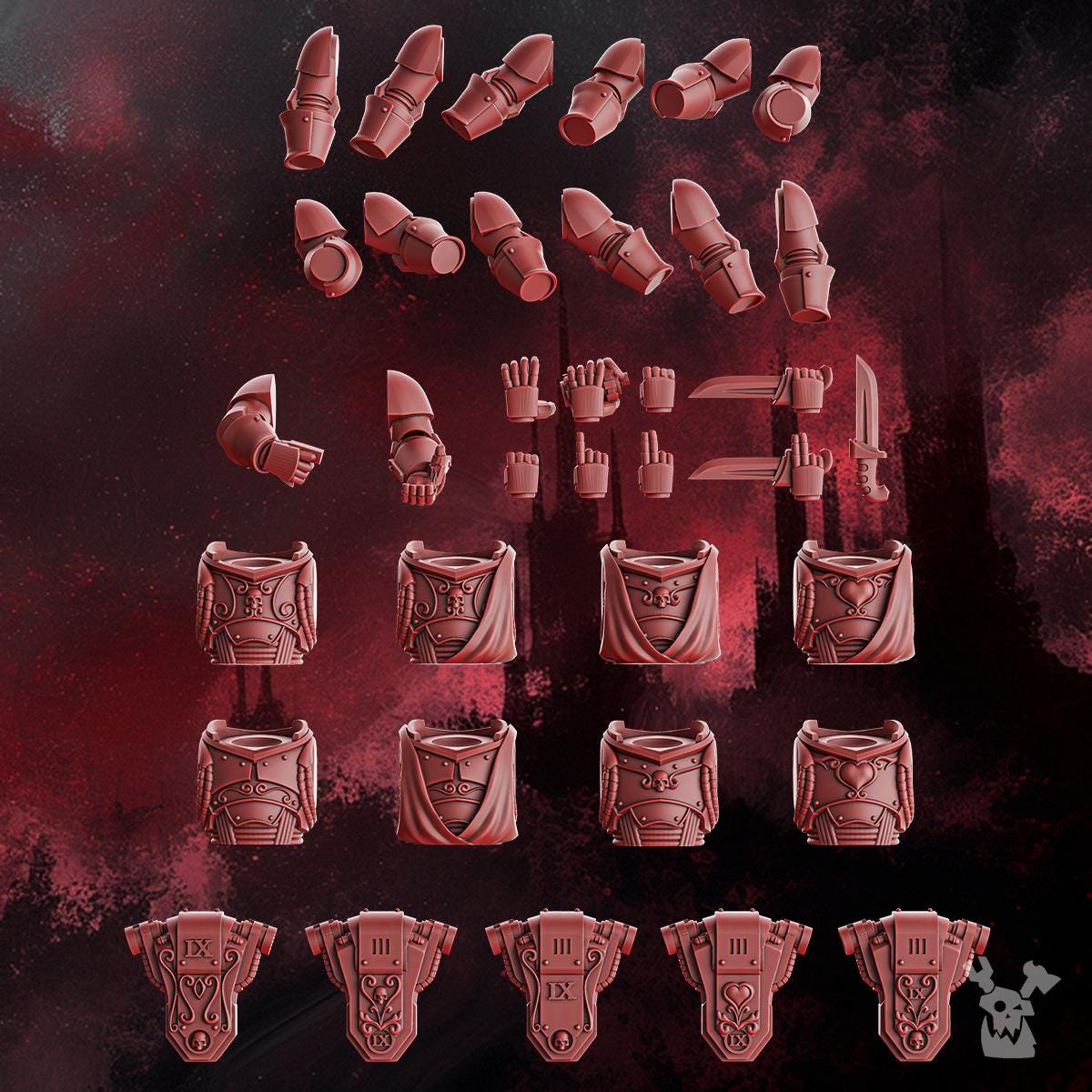 Crimson Wings Tactical Squad Kit by DakkaDakka | 3d Printed Tabletop Wargames Miniature