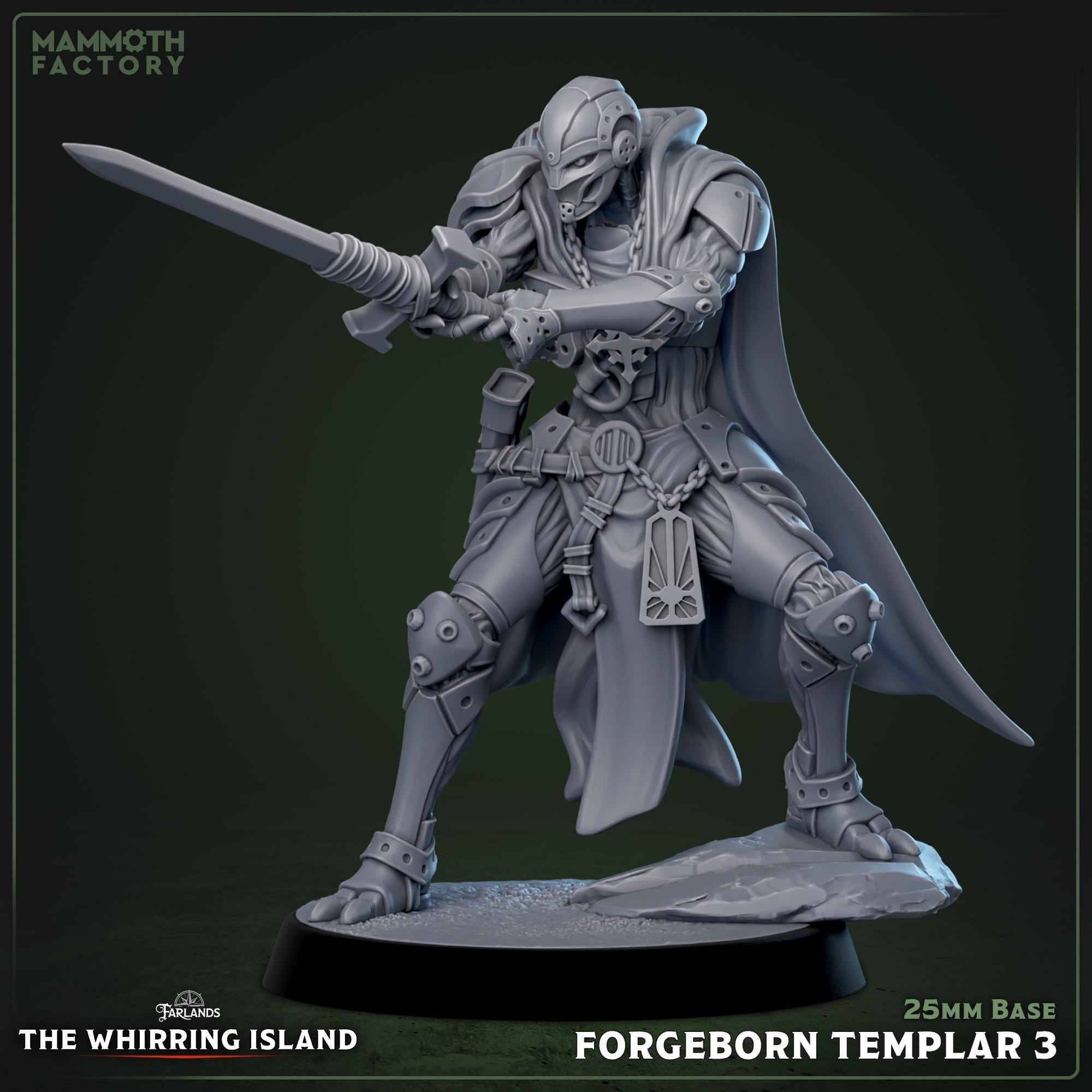 Forgeborn Templars | Mammoth Factory | 3d Printed TTRPG Miniature