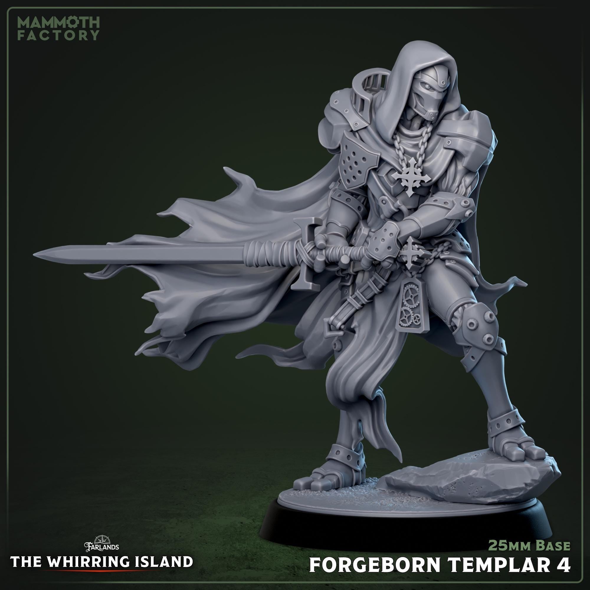 Forgeborn Templars | Mammoth Factory | 3d Printed TTRPG Miniature