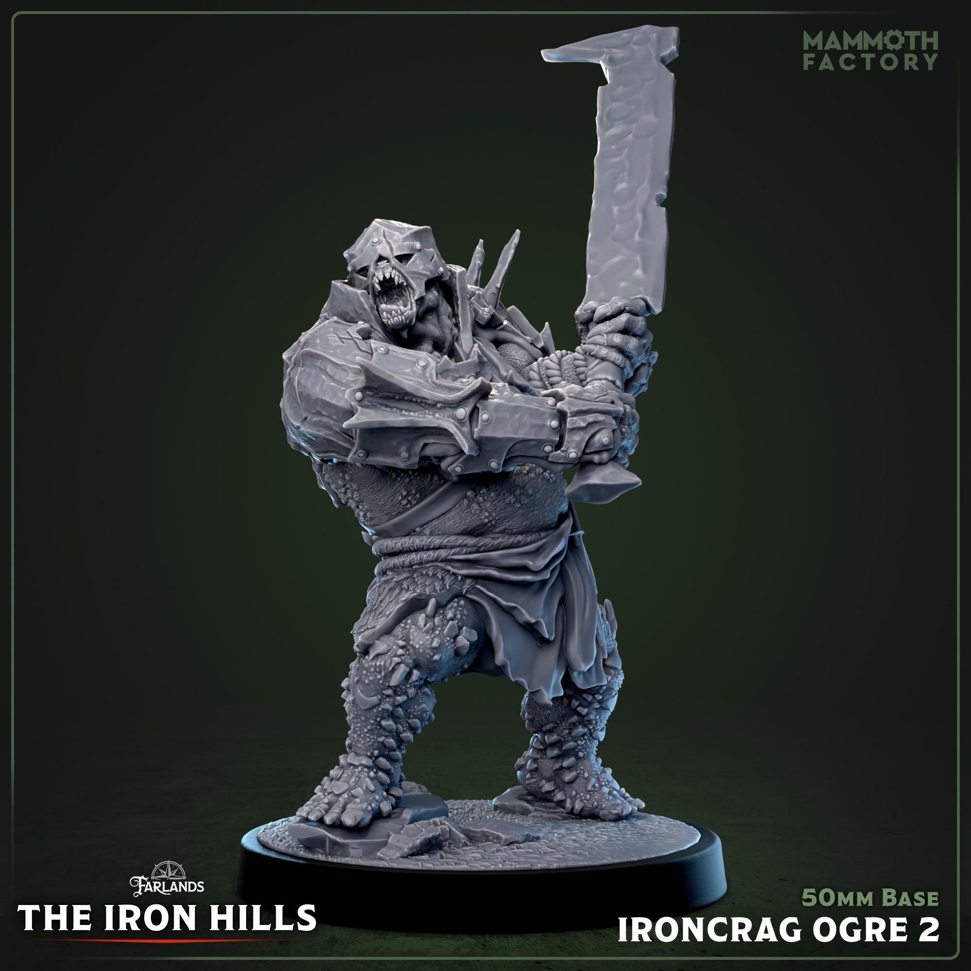 Ironcrag Ogre | Mammoth Factory | 3d Printed TTRPG Miniature