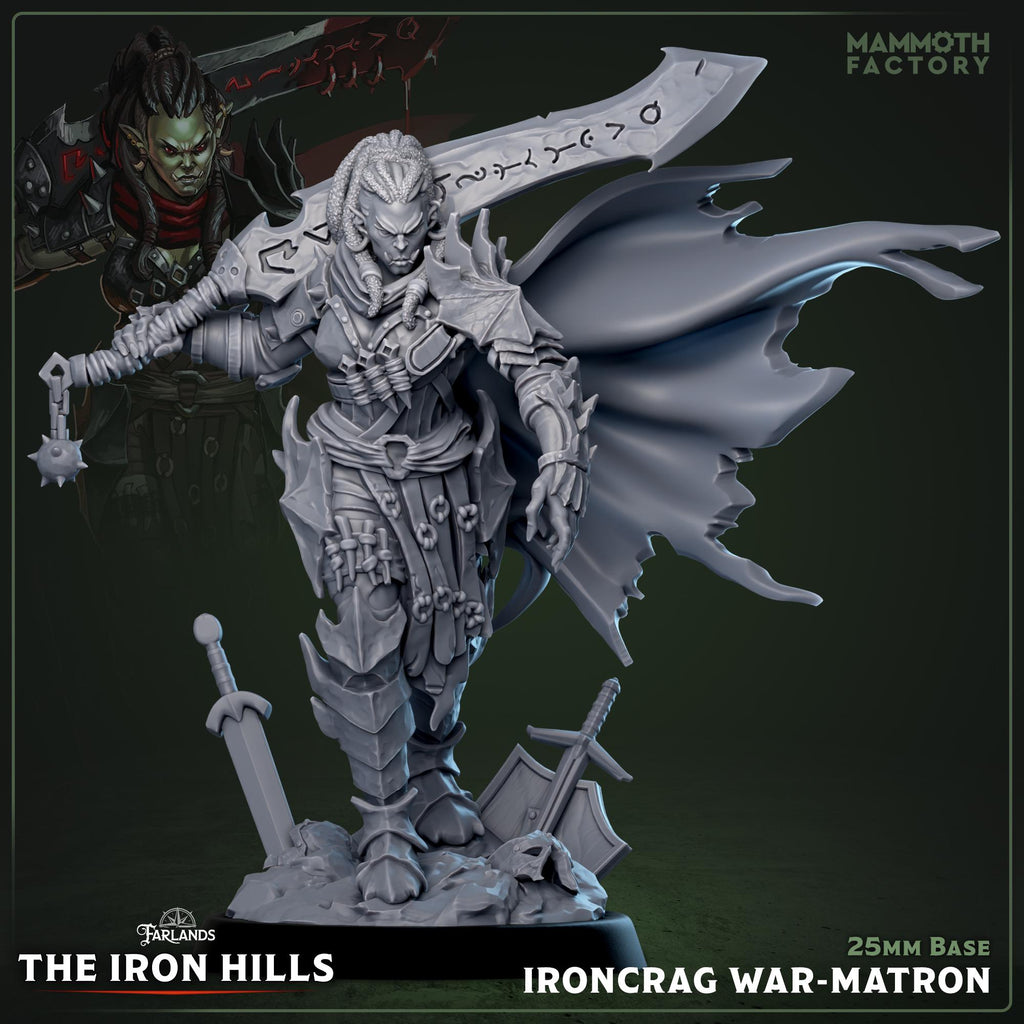 Ironcrag War-Matron | Mammoth Factory | 3d Printed TTRPG Miniature