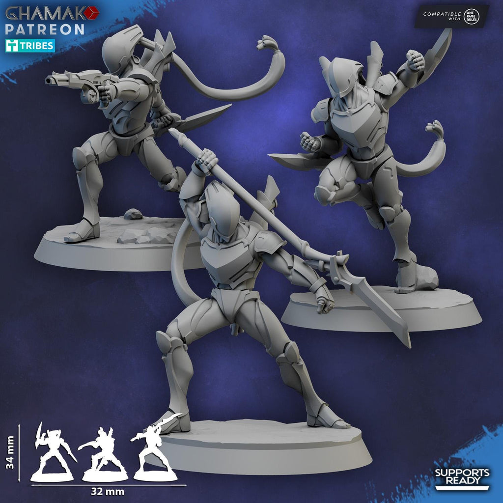 Shyr-Kathen (Whirlwind Blades) | Ghamak | 3d Printed Tabletop Wargame Miniatures