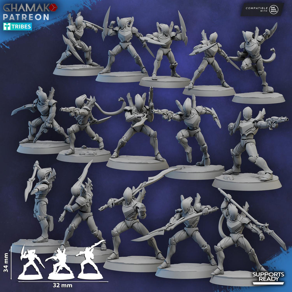 Shyr-Kathen (Whirlwind Blades) | Ghamak | 3d Printed Tabletop Wargame Miniatures