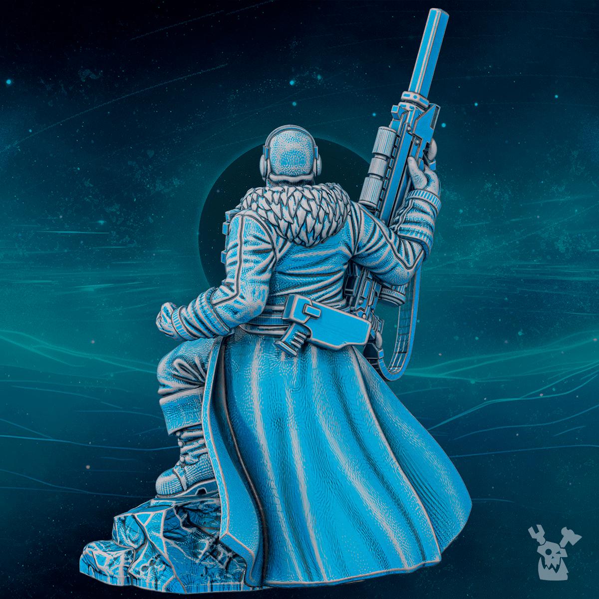 Scylla Commander Fisher | DakkaDakka | 3d Printed Tabletop Wargames Miniature