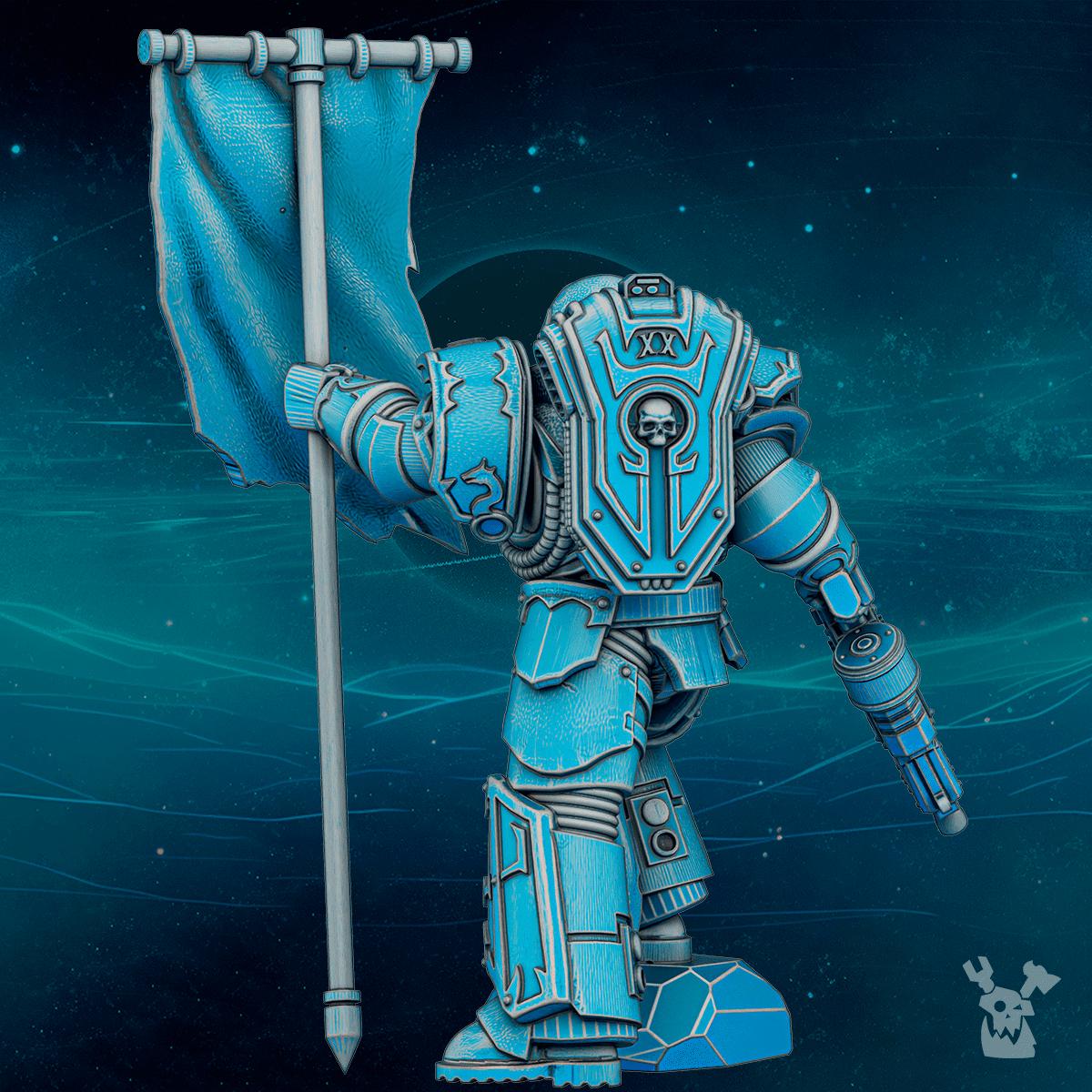 Scylla Banner Guy Bob | DakkaDakka | 3d Printed Tabletop Wargames Miniature