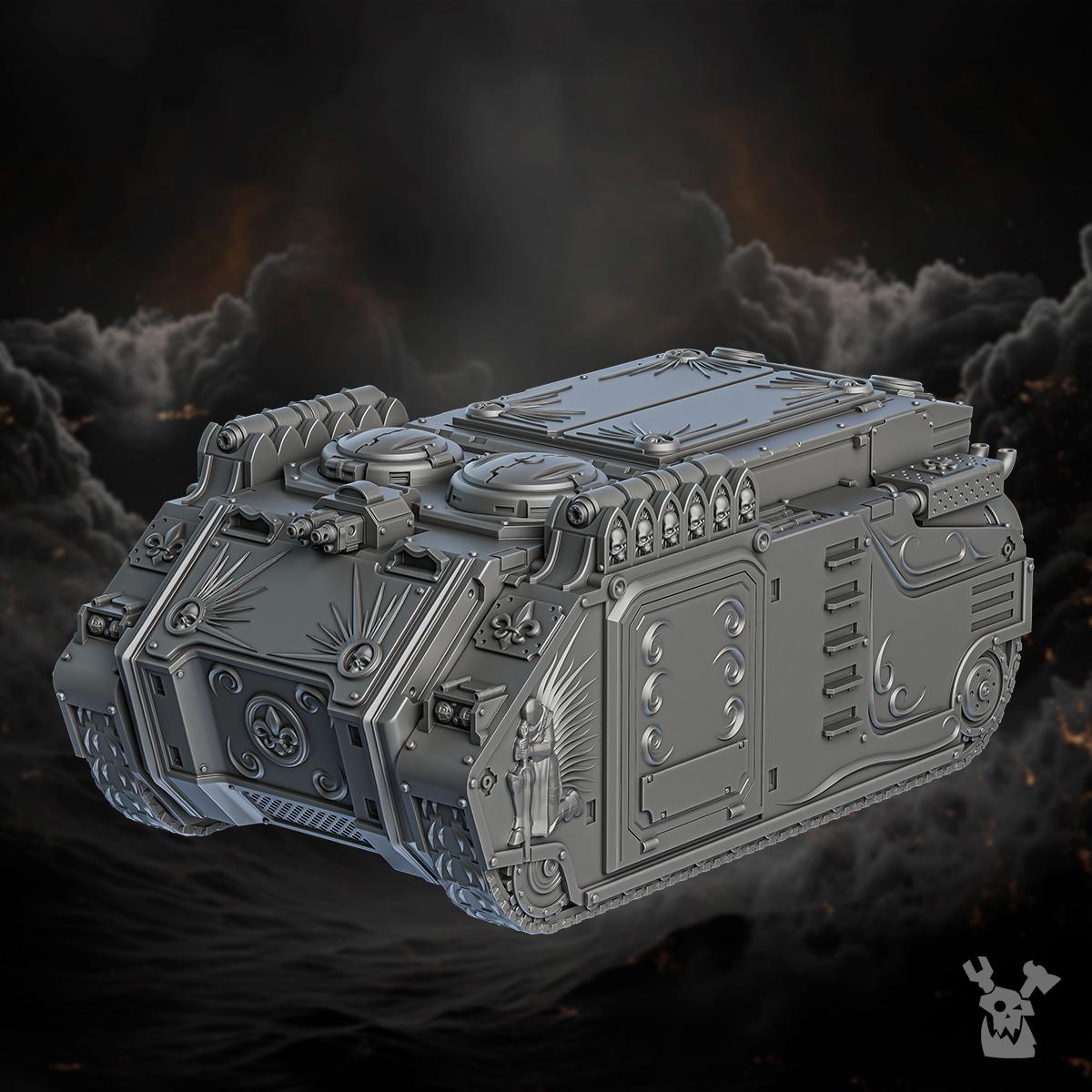 Order of Repentance APC Tank | DakkaDakka | 3d Printed Tabletop Wargames Blessed Sisters Tank Miniature