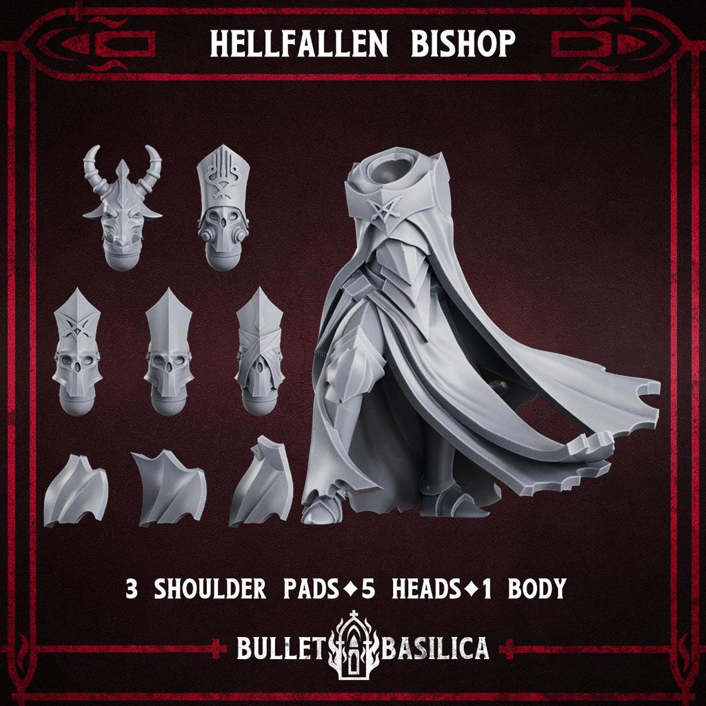 Hellfallen Bishop (HQ) | 3d Printed Tabletop Trench War Miniature