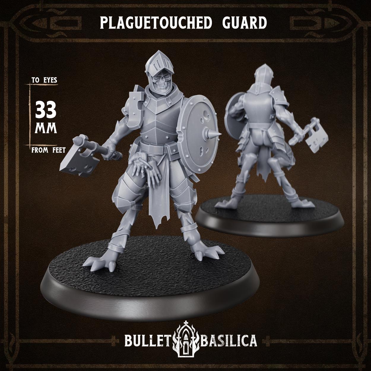 Plaguetouched Guard | Bullet Basilica | 3d Printed Tabletop Trench War Miniature