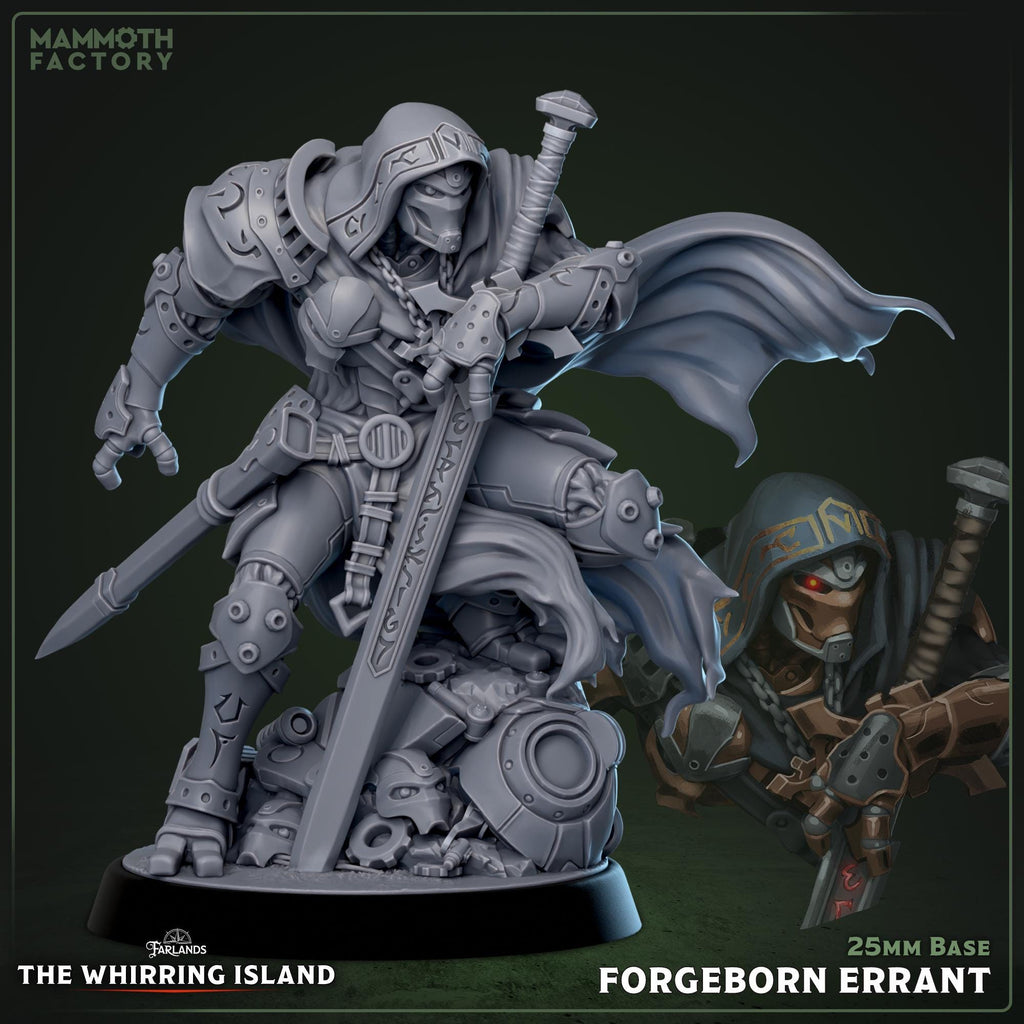 Forgeborn Errant | Mammoth Factory | 3d Printed TTRPG Miniature