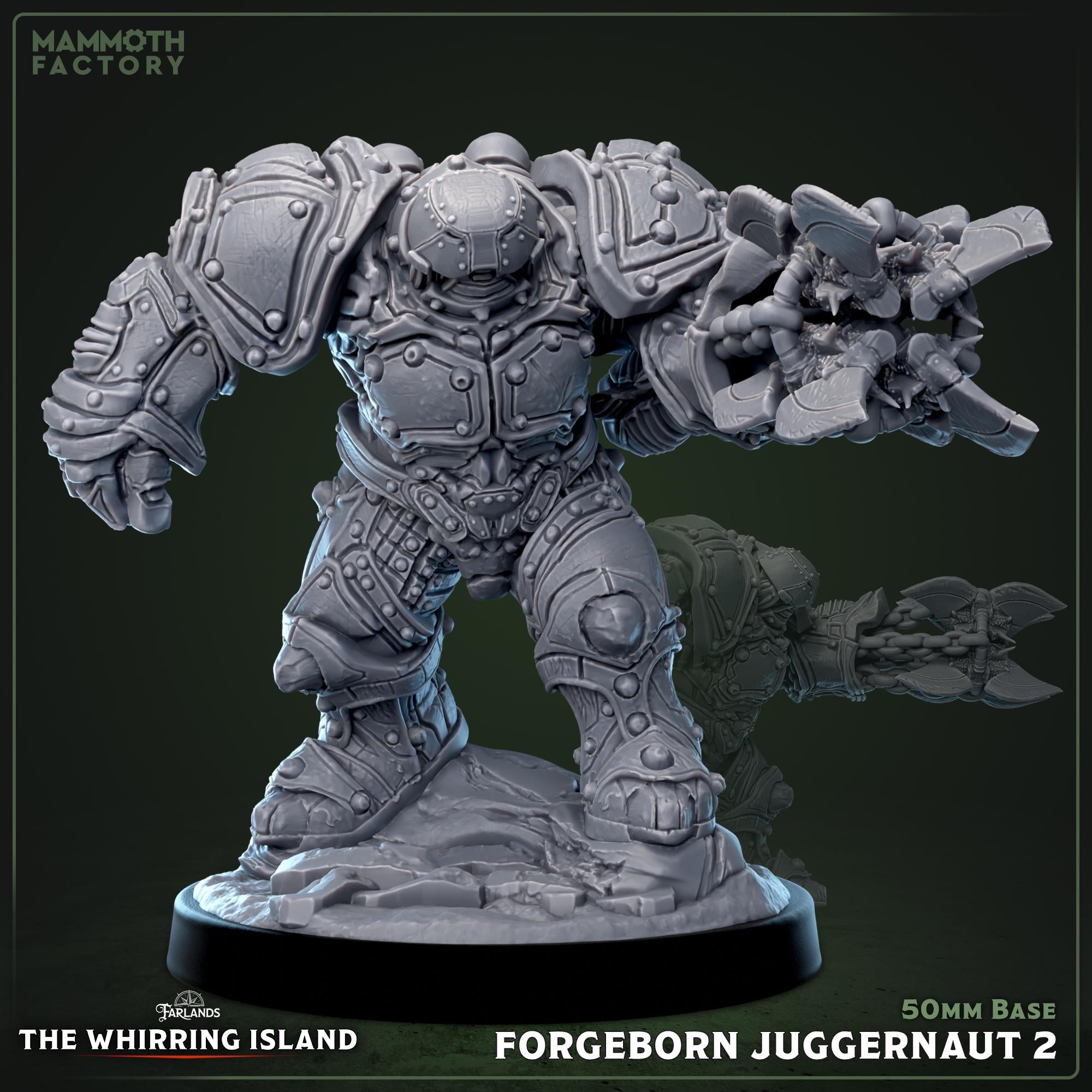 Forgeborn Juggernaut | Mammoth Factory | 3d Printed TTRPG Miniature