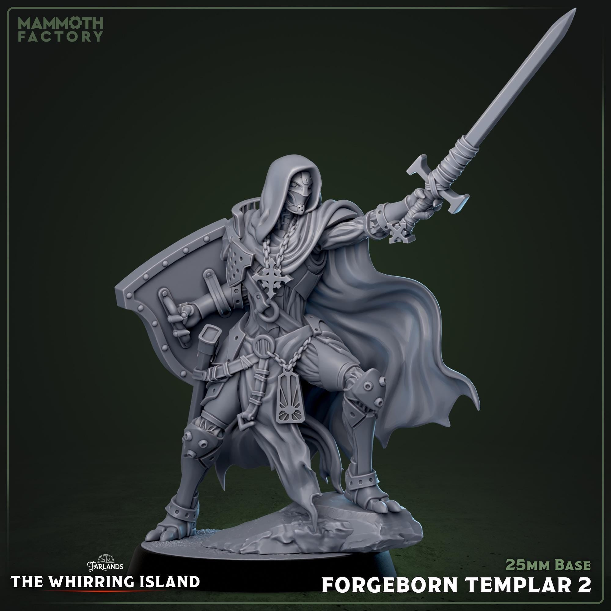 Forgeborn Templars | Mammoth Factory | 3d Printed TTRPG Miniature