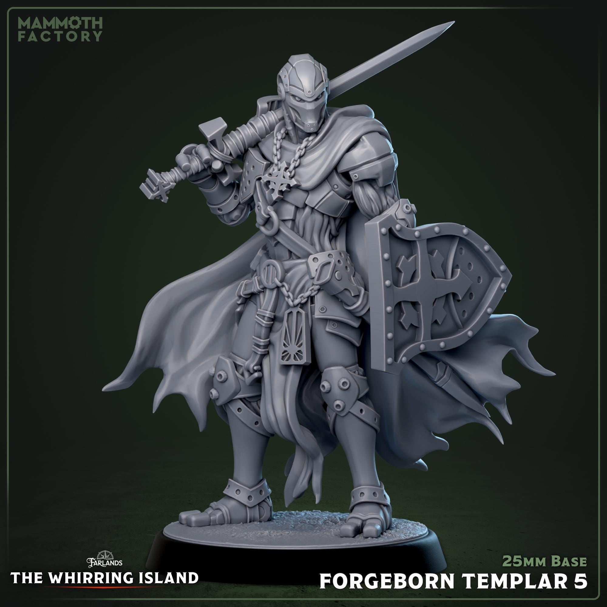 Forgeborn Templars | Mammoth Factory | 3d Printed TTRPG Miniature