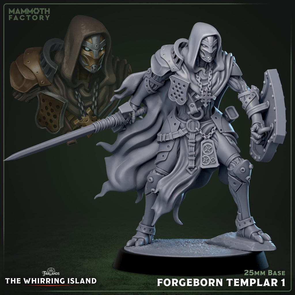 Forgeborn Templars | Mammoth Factory | 3d Printed TTRPG Miniature