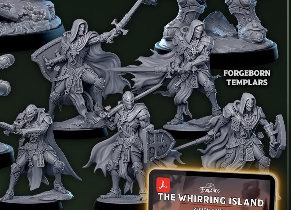 Forgeborn Templars | Mammoth Factory | 3d Printed TTRPG Miniature