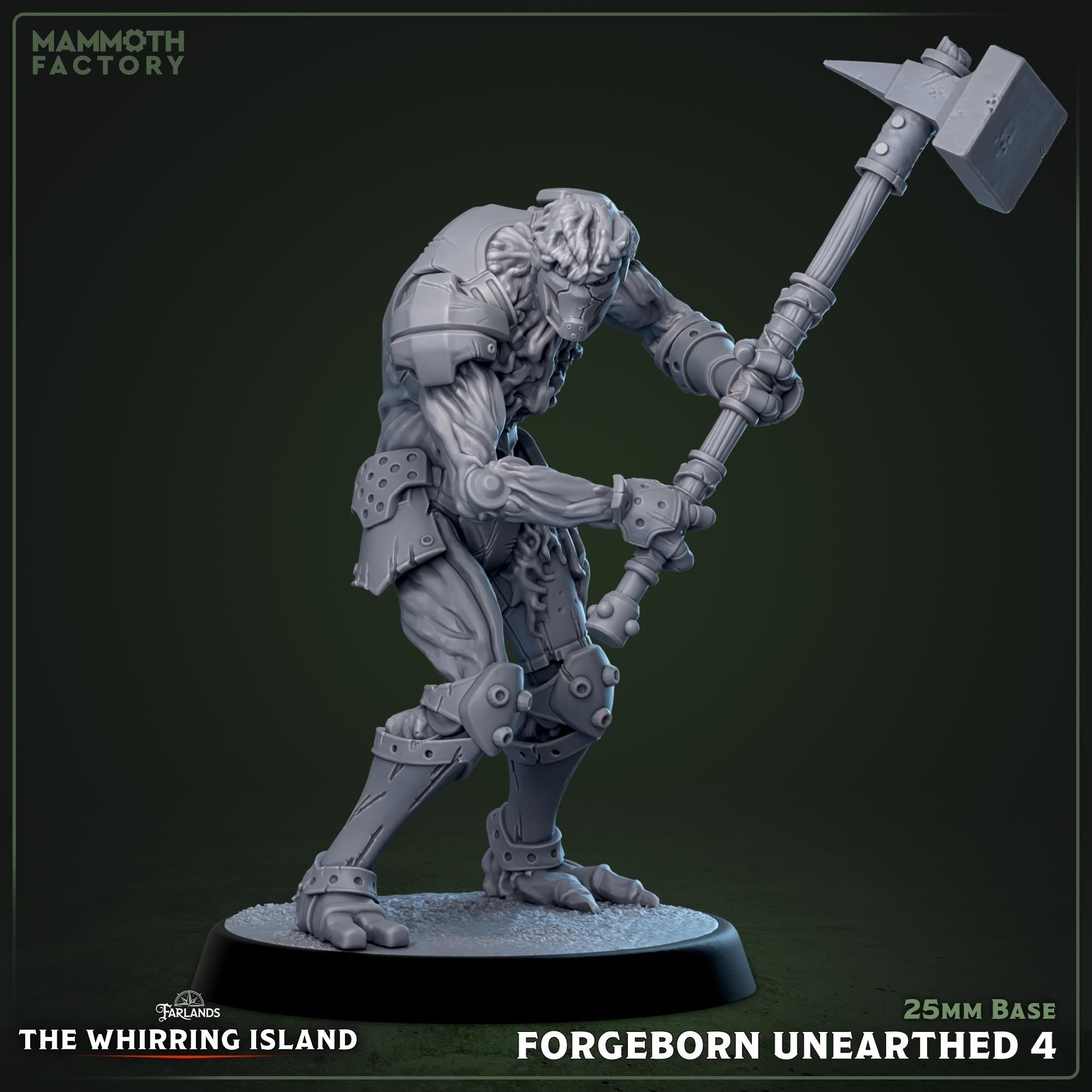 Unearthed Forgeborns | Mammoth Factory | 3d Printed TTRPG Miniature