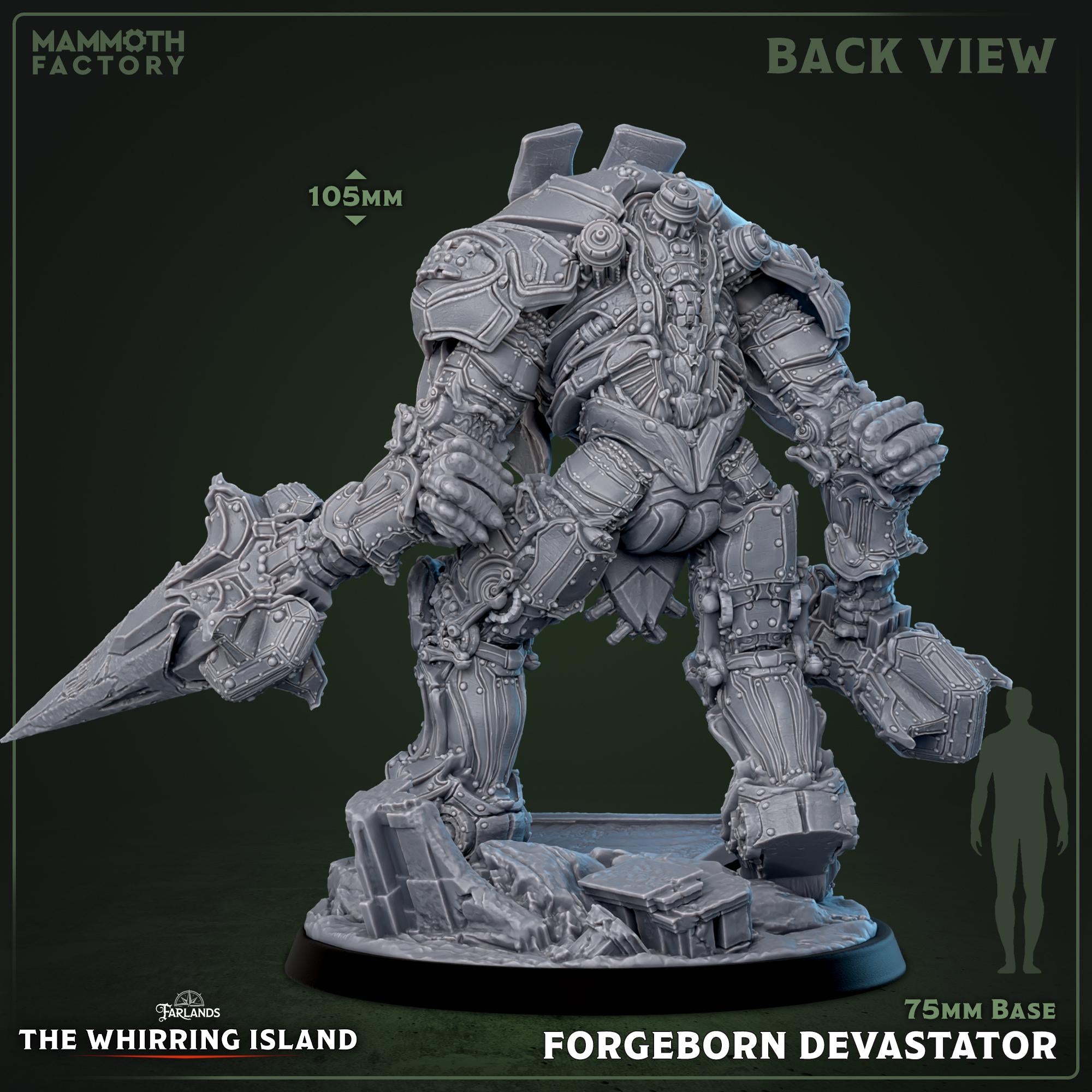 Forgeborn Devastator | Mammoth Factory | 3d Printed TTRPG Miniature