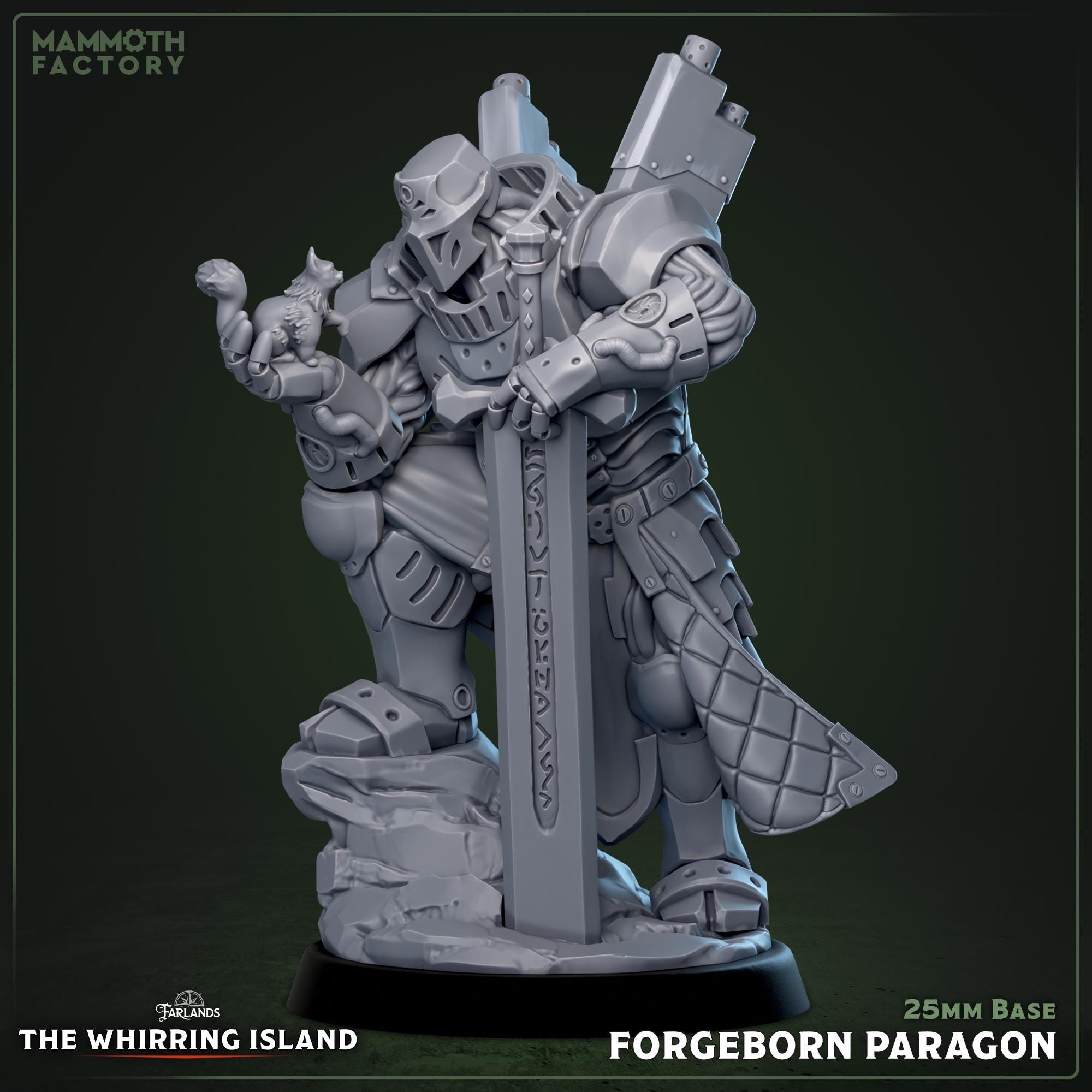 Forgeborn Paragon | Mammoth Factory | 3d Printed TTRPG Miniature