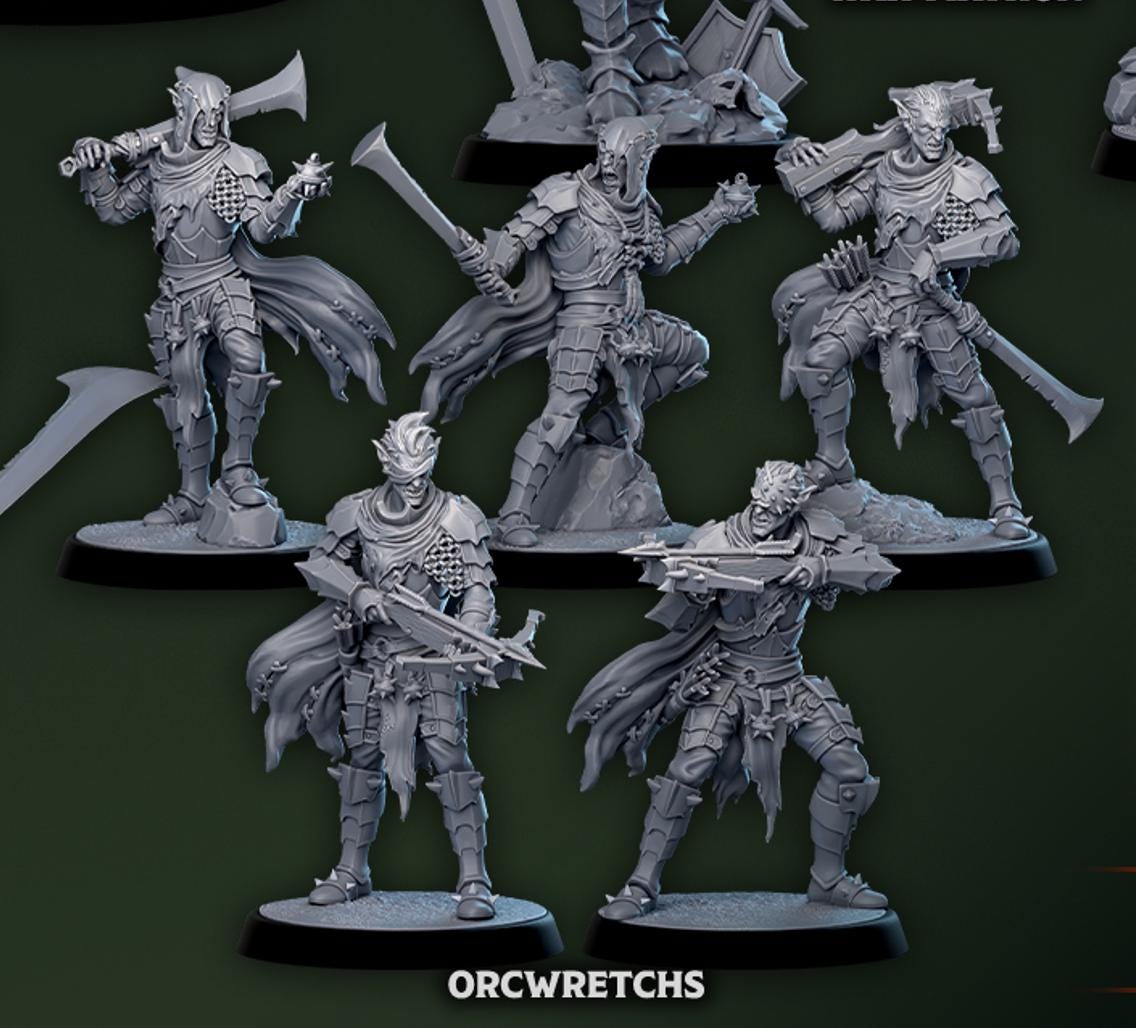 Ironcrag Orc Wretches | Mammoth Factory | 3d Printed TTRPG Miniature