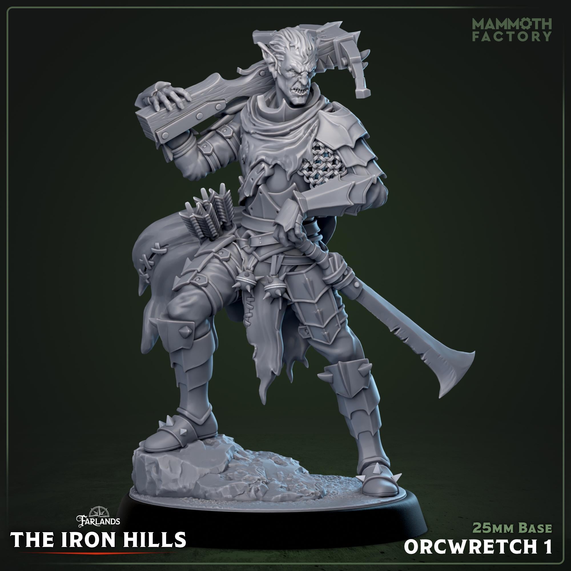 Ironcrag Orc Wretches | Mammoth Factory | 3d Printed TTRPG Miniature
