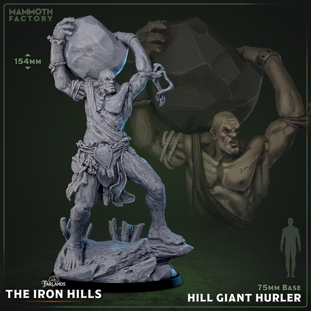 Hill Giant Hurler | Mammoth Factory | 3d Printed TTRPG Miniature