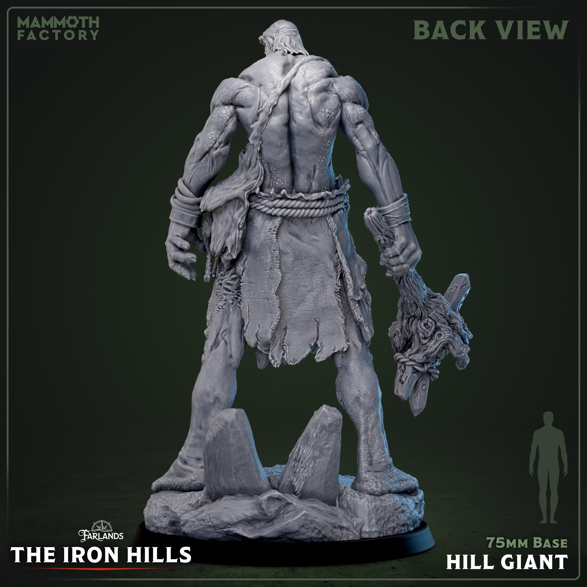 Hill Giant | Mammoth Factory | 3d Printed TTRPG Miniature