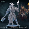 Jhago Half-Beast Fighter | Mammoth Factory | 3d Printed TTRPG Miniature