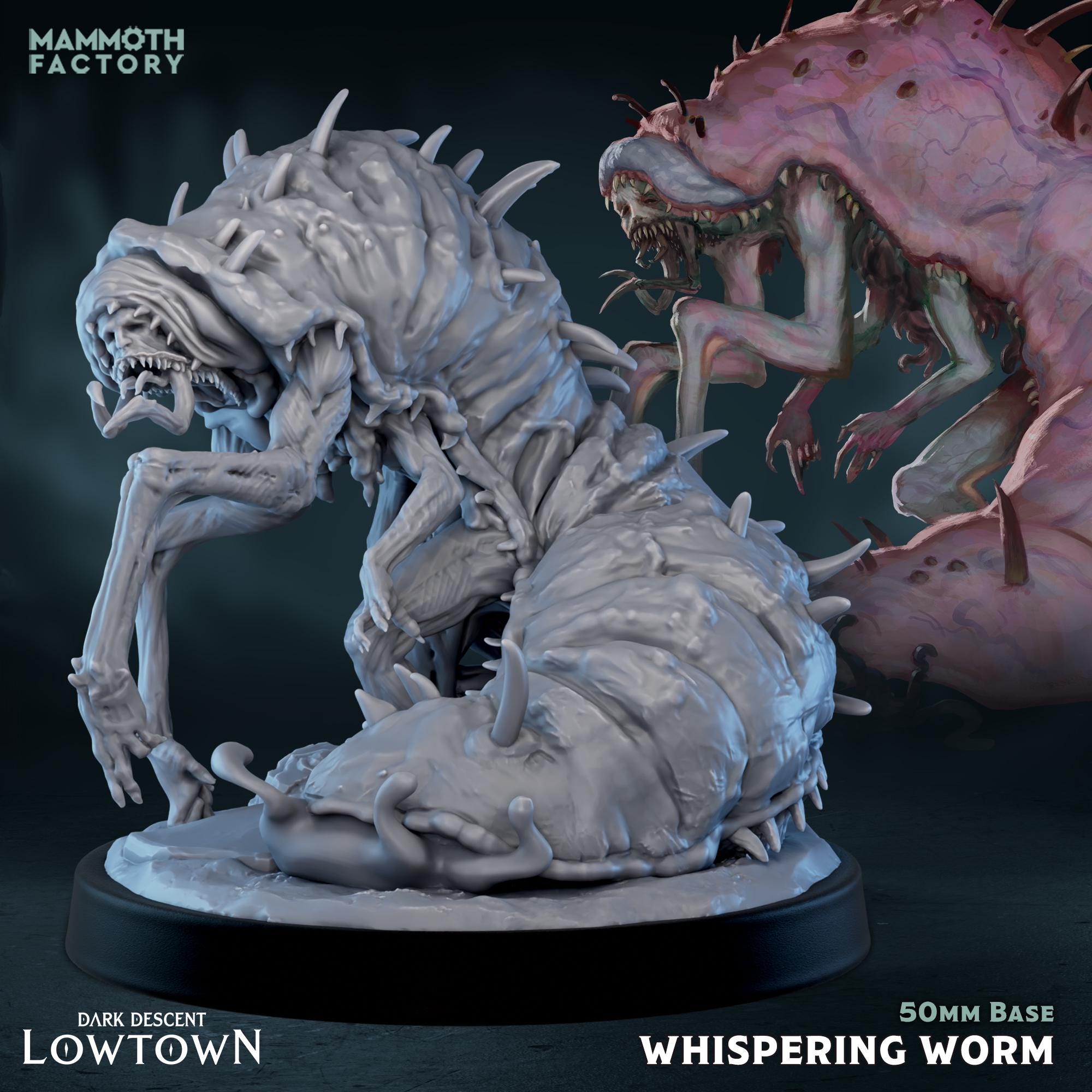 Whispering Worms | Mammoth Factory | 3d Printed TTRPG Monster Miniature