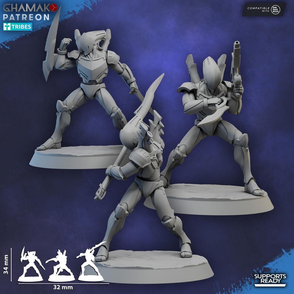 Shyr-Kathen (Whirlwind Blades) | Ghamak | 3d Printed Tabletop Wargame Miniatures