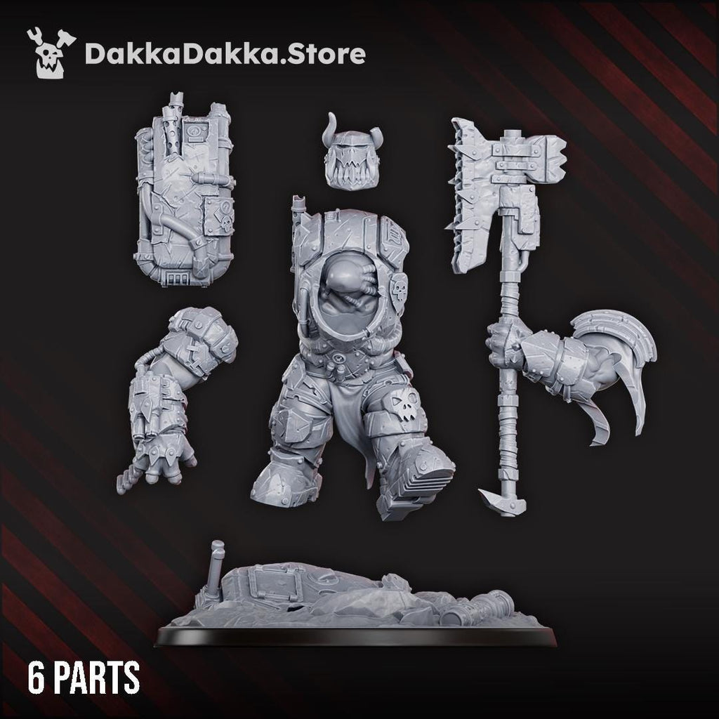 Bull'War Boss | DakkaDakka | 3d Printed Tabletop Wargames Proxy Model for Grimdark Future Orc Marauders Ultra Veteran