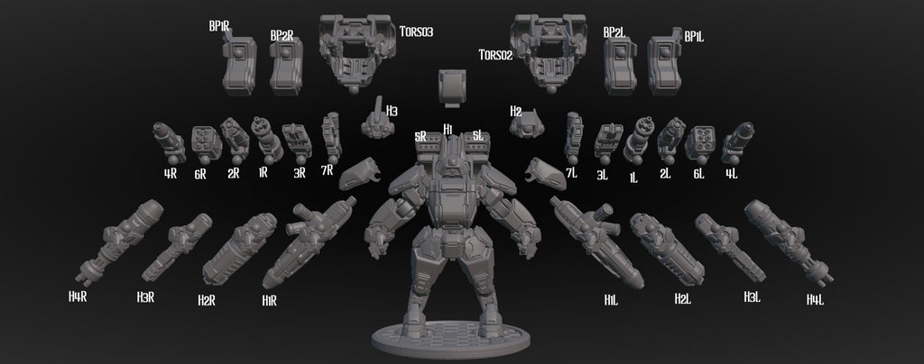 Blitz Mech Suits by DakkaDakka | 3d Printed Tabletop Wargames Model