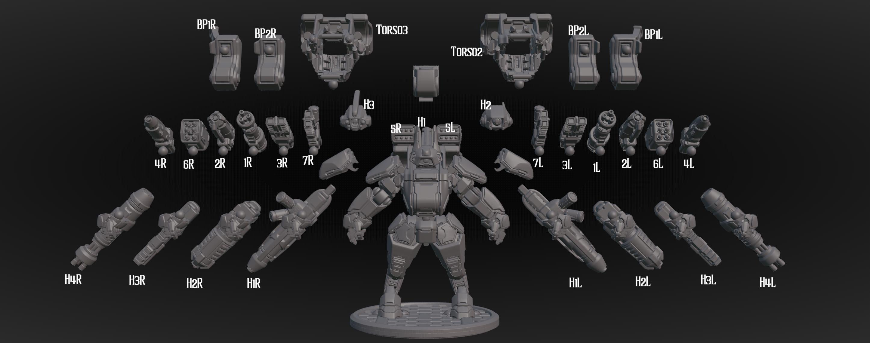 Blitz Mech Suits by DakkaDakka | 3d Printed Tabletop Wargames Model