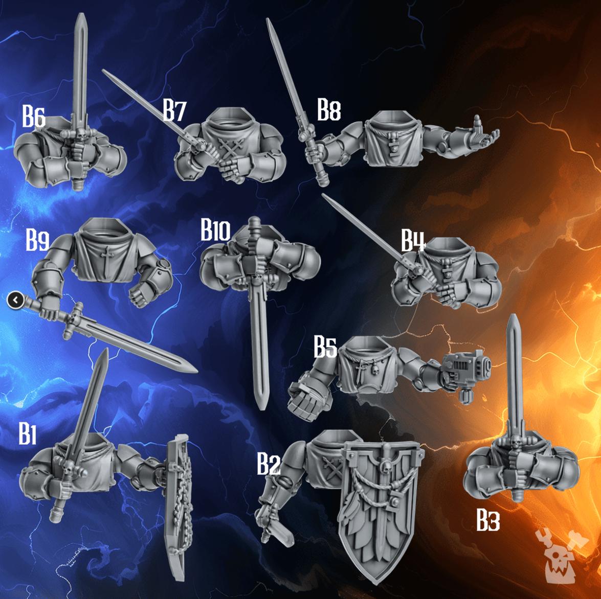 Knights of the Circle Easy-to-build Squad | DakkaDakka | 3d Printed Wargame Proxy Model
