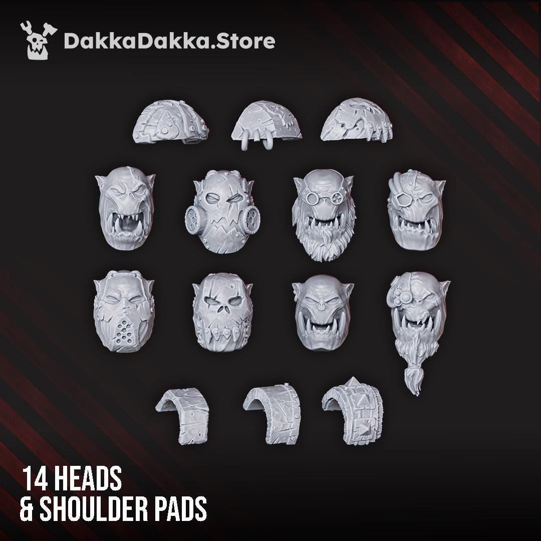 Orc Marauders Assembly Kit | DakkaDakka | 3d Printed Wargame Proxy Models