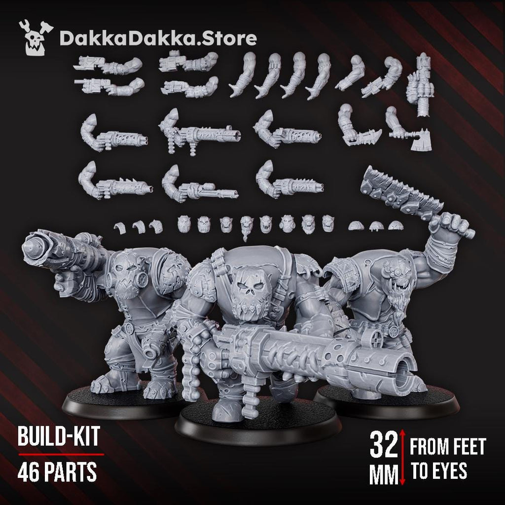 Orc Marauders Assembly Kit | DakkaDakka | 3d Printed Wargame Proxy Models