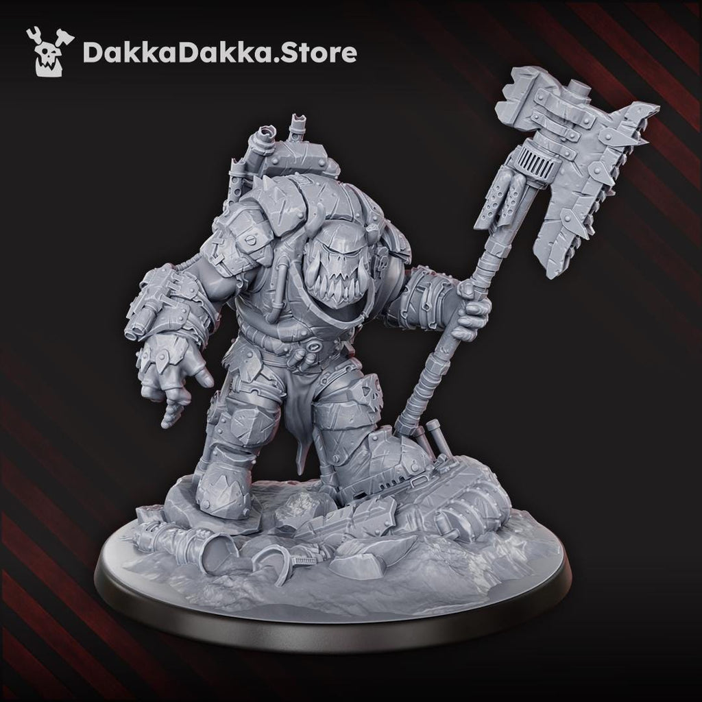Bull'War Boss | DakkaDakka | 3d Printed Tabletop Wargames Proxy Model for Grimdark Future Orc Marauders Ultra Veteran