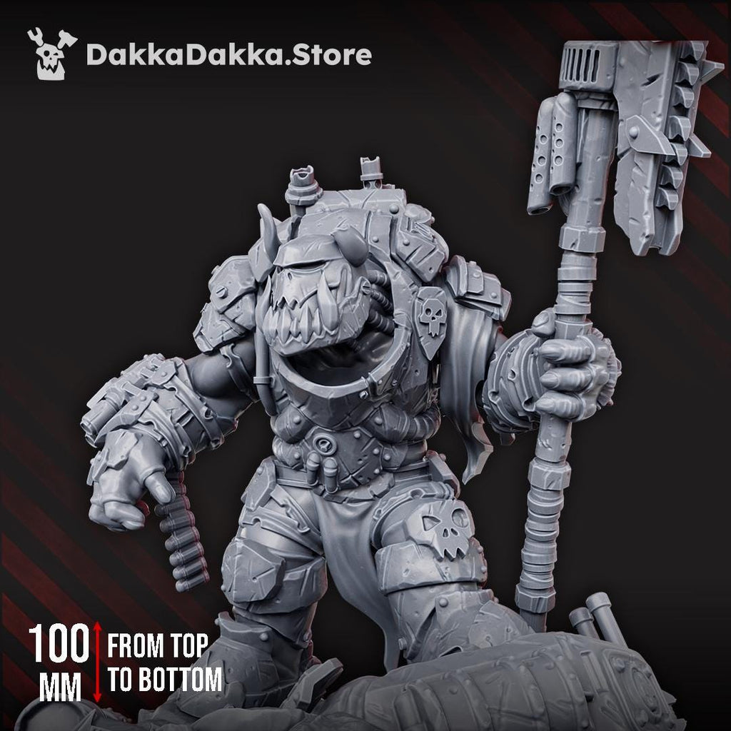 Bull'War Boss | DakkaDakka | 3d Printed Tabletop Wargames Proxy Model for Grimdark Future Orc Marauders Ultra Veteran