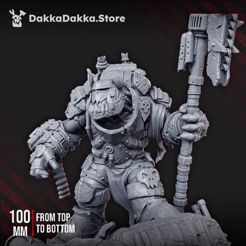 Bull'War Boss | DakkaDakka | 3d Printed Tabletop Wargames Proxy Model for Grimdark Future Orc Marauders Ultra Veteran