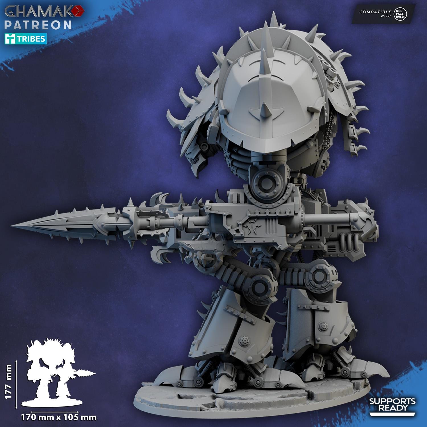 Hellspire Titan | Ghamak | 3d Printed Tabletop Wargames Model