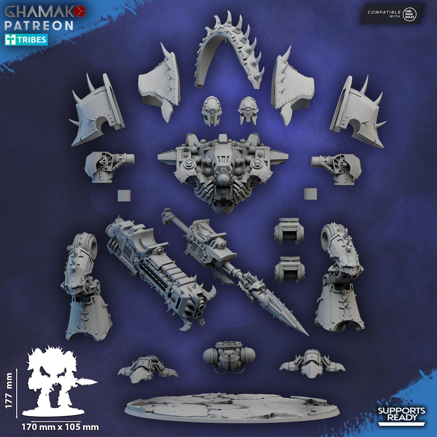 Hellspire Titan | Ghamak | 3d Printed Tabletop Wargames Model