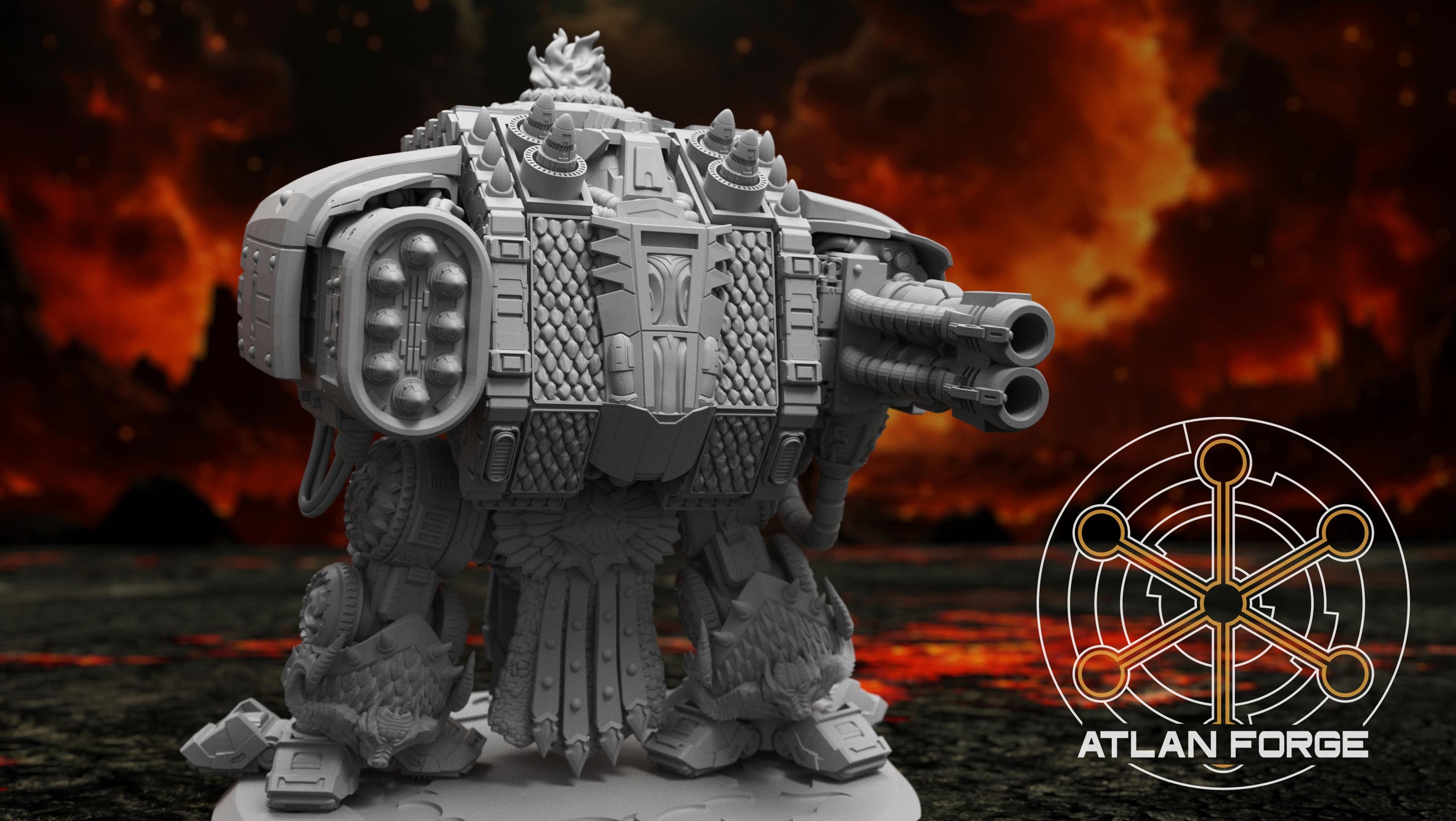 Dragon Dreadnought | Atlan Forge | 3d Printed Tabletop Wargames Model 60mm 90mm