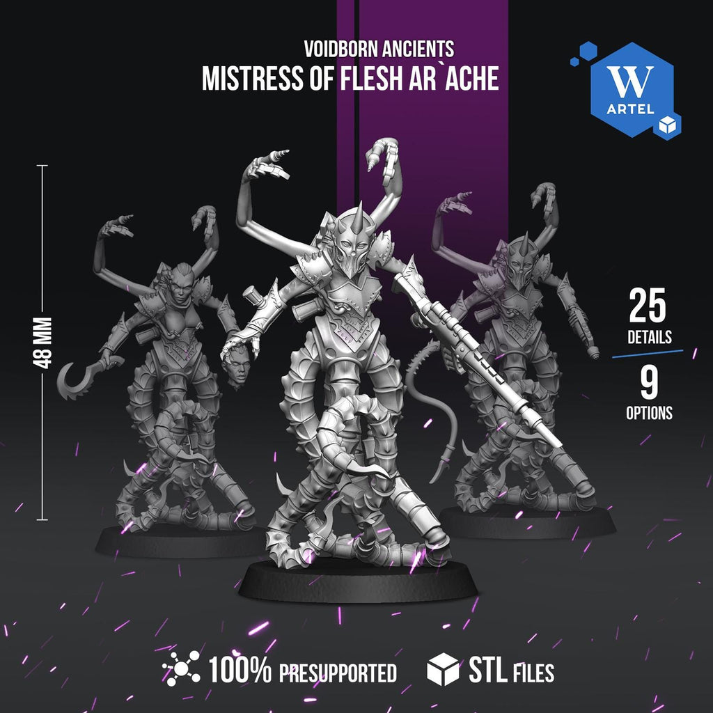 Mistress of Flesh Ar Ache | Artel W | 3d Printed Tabletop Wargames Model