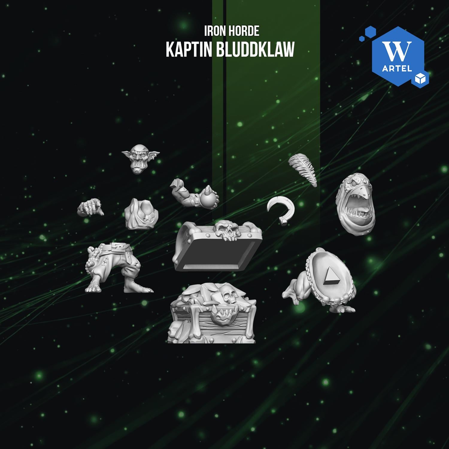 Kaptin Bluddklaw | Artel W | 3d Printed Tabletop Wargames Proxy Model
