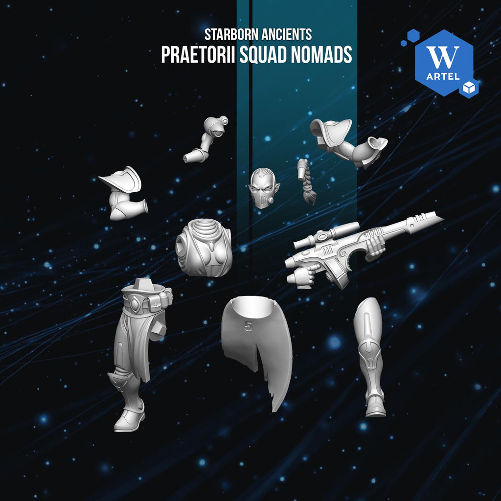 Praetorii Squad Nomads | Artel W | 3d Printed Tabletop Wargames Model