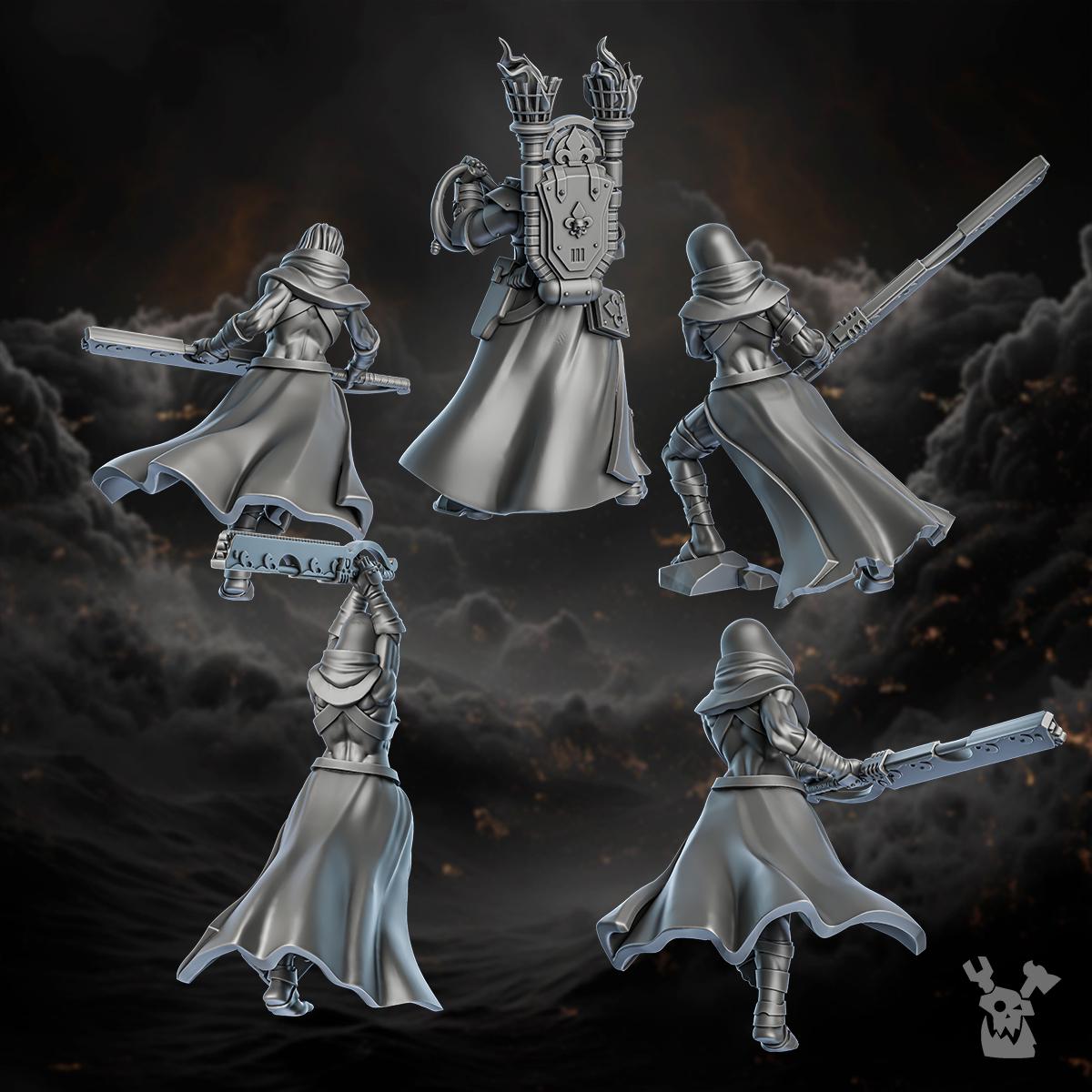 Maidens of Praesidium Squad | DakkadakkaStore | 3d Printed Wargames Models